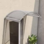 Pensilina modello "Soleil" opaca per porte o finestre tettoia in policarbonato disponibile in 4 dimensioni.