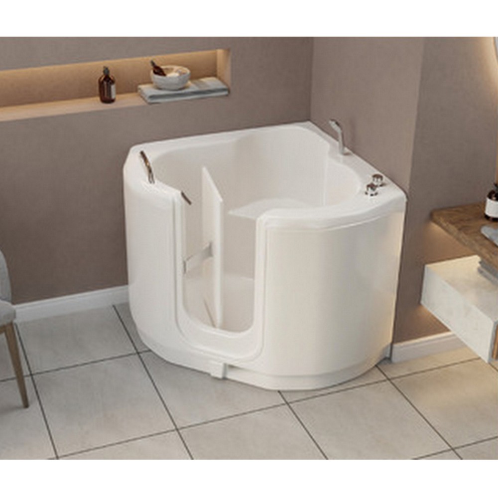 vasca-angolare-con-sportello-95x95-cm-aperta Corner bathtub 95x95 cm with door also with faucets and whirlpool VA118