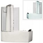 Vasca da bagno con 9 idrogetti e cabina doccia 170x85 cm versione destra o sinistra VA133