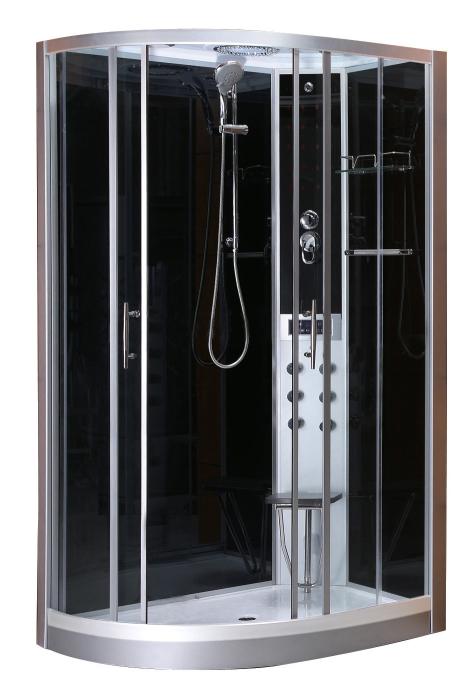 Rectangular whirlpool shower enclosure 80x120 with folding seat Right or Left version with Quick-line system CA27