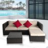 Outdoor rattan furniture consisting of sofa and coffee table "Model Valery"