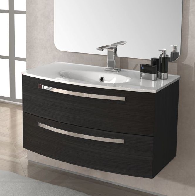 Arredo da bagno Stella 74 o 100 cm in varie colorazioni lavandino in mineralmarmo cristallo o ceramica