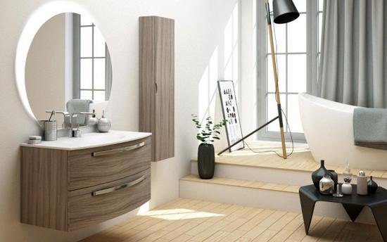 Arredo da bagno Stella 74 o 100 cm in varie colorazioni lavandino in mineralmarmo cristallo o ceramica