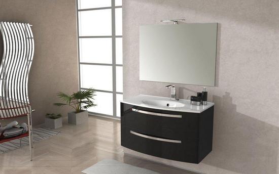 Arredo da bagno Stella 74 o 100 cm in varie colorazioni lavandino in mineralmarmo cristallo o ceramica