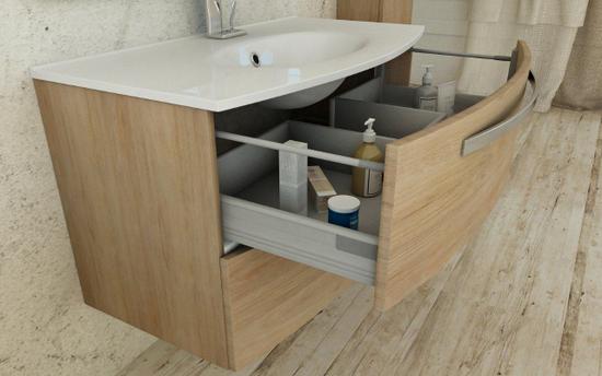 Arredo da bagno Stella 74 o 100 cm in varie colorazioni lavandino in mineralmarmo cristallo o ceramica