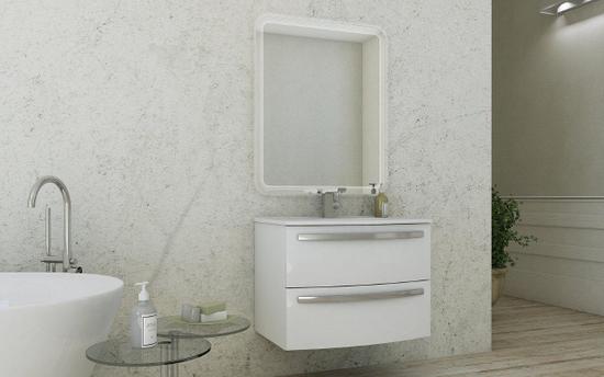 Arredo da bagno Stella 74 o 100 cm in varie colorazioni lavandino in mineralmarmo cristallo o ceramica