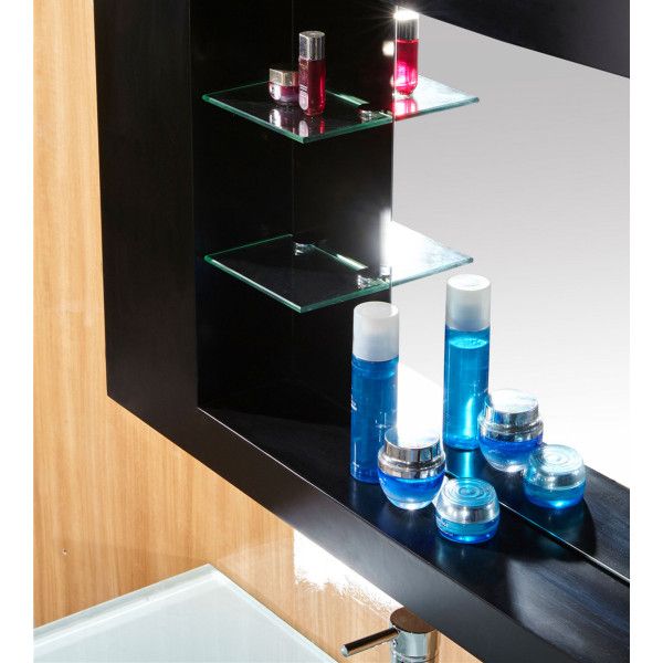 Bathroom furniture model Desy 120+35 cm modern suspended in 2 colors mirror column and mixer for free