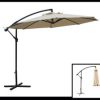 Ecru color H2.5 mt umbrella with octagonal shape height adjustable arm OMB05