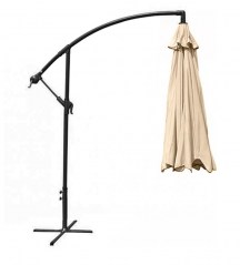 2.5 m high octagonal ecru umbrella with height-adjustable arm OMB05