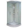 Semicircular hydromassage shower enclosure 90x90 cm with quick line system CA85