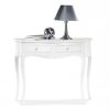 Console table model Morgana 2 drawers 100x38x78 classic matte white design