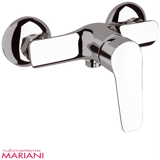 Mariani chrome shower faucet available in both single-hole (concealed) and double-hole (external mixer) RB96