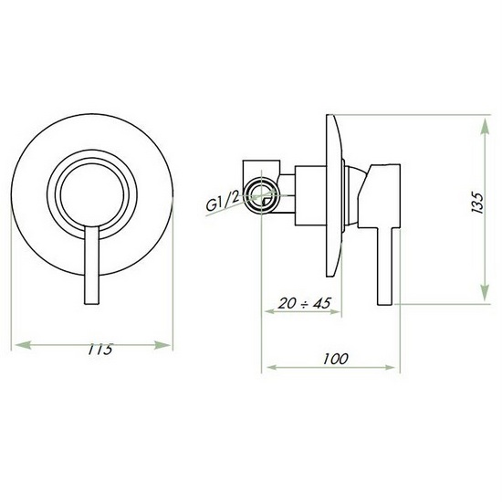 Miscelatore_stile_moderno_made_in_Italy_ad_incasso_scheda_tecnica__1598025559_52 Shower faucet in two types single-hole built-in or external double-hole RB81
