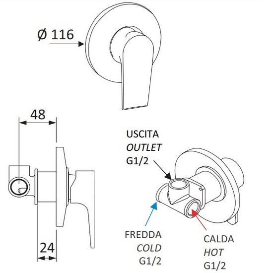 Miscelatori_doccia_ad_incasso_scheda_tecnica__1597937725_819 Mariani made in Italy taps and fittings for recessed or built-in shower with diverter and external RB88
