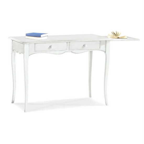 110x56 cm desk available in two colours with two drawers and side shelf, model Zoe6