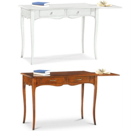 Mobile_Zoe6_scrittoio_bianco_opaco_noce_lucido_110x56_cm_made_in_italy__1597073954_171 110x56 cm desk available in two colours with two drawers and side shelf, model Zoe6