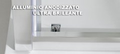 Porta doccia H185 composta da un'anta fissa e porta scorrevole cristallo 6 mm disponibile in 2 versioni PT30