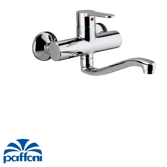 Miscelatori per lavandino da cucina disponibile a collo alto, a parete o con doccino estraibile marca Paffoni RB95