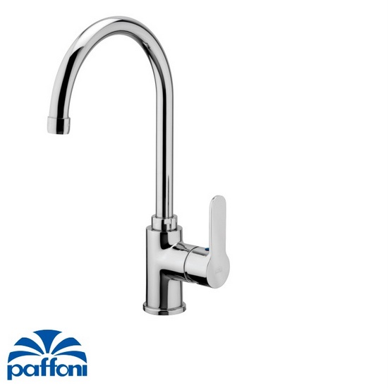Miscelatori per lavandino da cucina disponibile a collo alto, a parete o con doccino estraibile marca Paffoni RB95