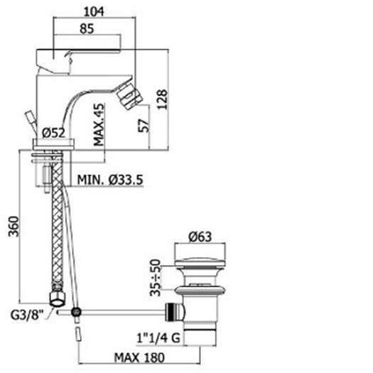 Paffoni Italian sink and bidet mixers with automatic waste RB93