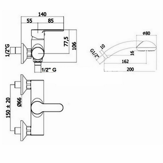Paffoni Italian sink and bidet mixers with automatic waste RB93