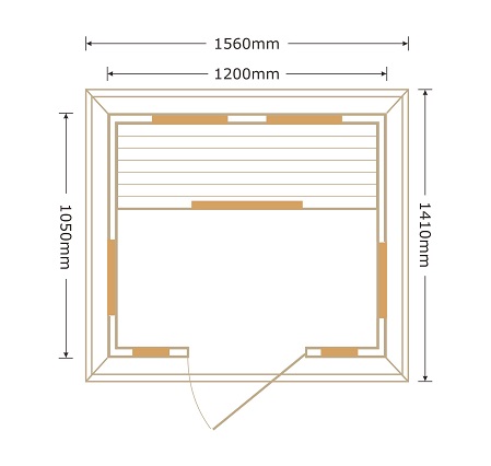 Sauna infrarossi per esterno 120x105 153x110 irradianti in ceramica computer di controllo radio FM mp3 struttura in legno hemlock SA026