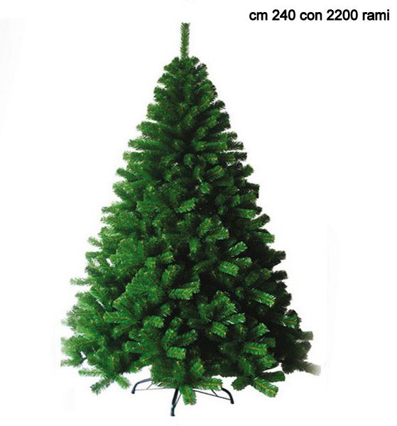 albero_natale_240_cm_2200_rami_dettaglio__1606213553_278 Albero di natale pino verde ecologico artificiale con base da appoggio in plastica o ferro in varie misure e versioni