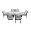 Outdoor set with iron table and 6 chairs with arms Tommy model