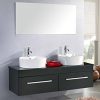 Cardo bathroom furniture hanging cabinet cm 150 double sink faucets and mirror included