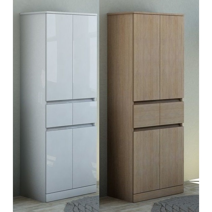 arredo_alto_doppio_multiuso_bianco_tabacco_H156_224__1577533408_372 Multipurpose bathroom cabinet furniture white or tobacco double tall 60x156hx33.5 cm CMP028