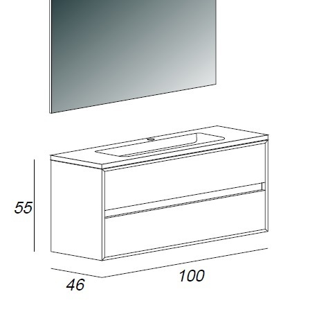 Liberty bathroom furniture 74 100 cm available in 2 colors soft close closure