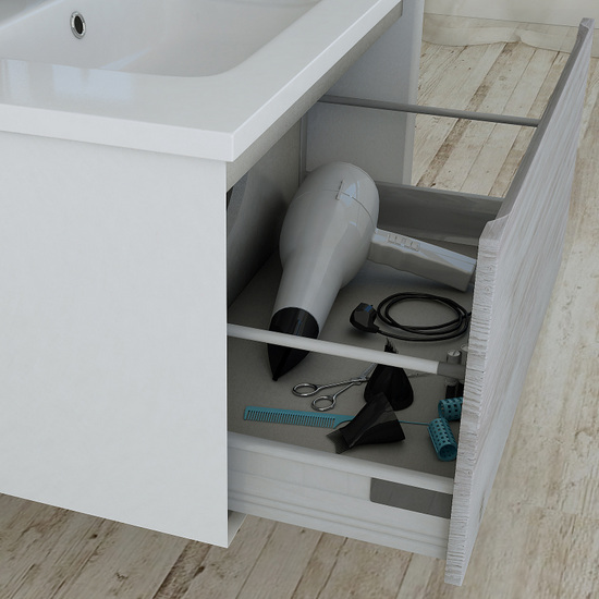 Very furniture hanging bathroom cabinet available 74 or 100 cm with washbasin and front drawer
