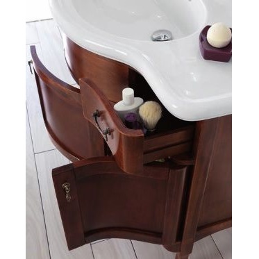 Donatello model 110 cm handmade antique bathroom cabinet with glass or wooden doors