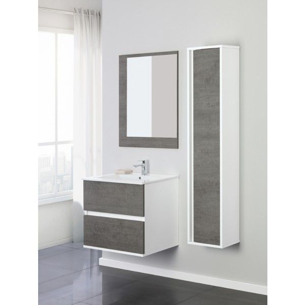 Arredo da bagno modello Fanny2 mobile sospeso disponibile in due misure e colori specchiera inclusa