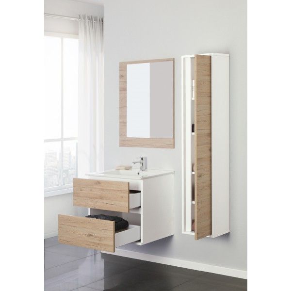 Arredo da bagno modello Fanny2 mobile sospeso disponibile in due misure e colori specchiera inclusa