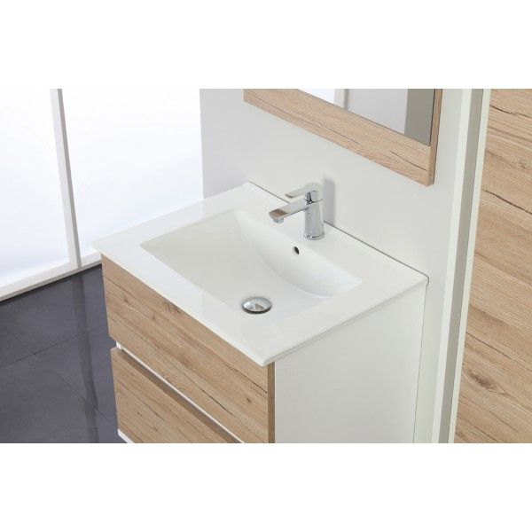 Arredo da bagno modello Fanny2 mobile sospeso disponibile in due misure e colori specchiera inclusa