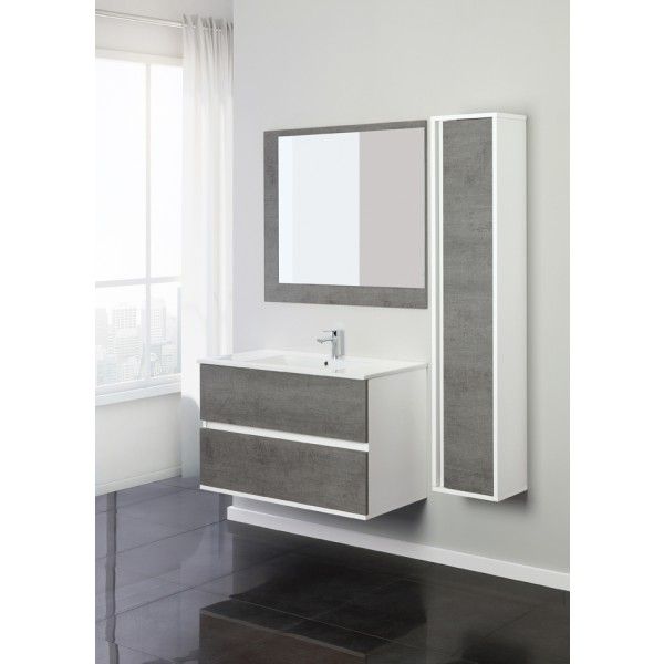 Arredo da bagno modello Fanny2 mobile sospeso disponibile in due misure e colori specchiera inclusa