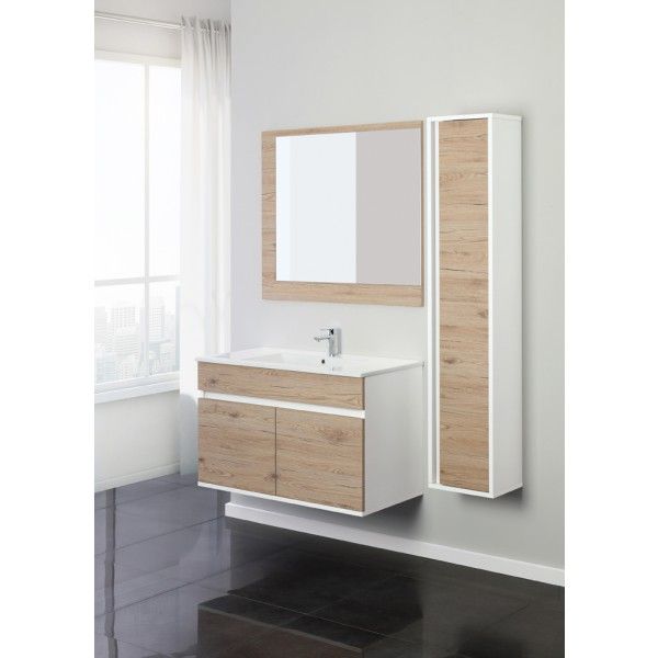 Arredo da bagno modello Fanny2 mobile sospeso disponibile in due misure e colori specchiera inclusa