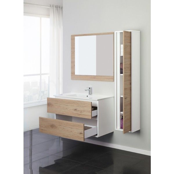 Arredo da bagno modello Fanny2 mobile sospeso disponibile in due misure e colori specchiera inclusa