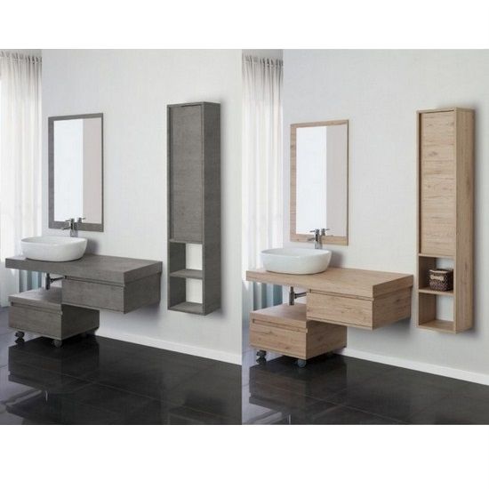 arredo_mobile_bagno_pink_cm_120x50_sospeso_con_cassettiera_estraibile_cemento_rovere__1539611477_539 Bathroom furniture model Pink from 120cm in 2 colors hanging cabinet also with column and drawers