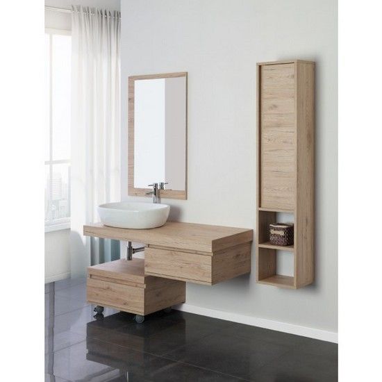 Bathroom furniture model Pink from 120cm in 2 colors hanging cabinet also with column and drawers