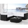 Elga 253x83 modern style outdoor set consisting of a corner sofa and a glass coffee table