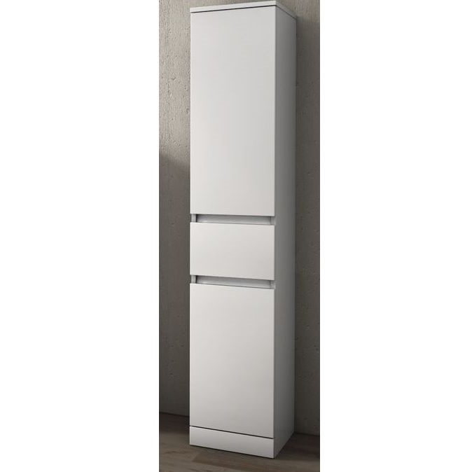 Complemento Arredobagno colonna per bagno singola alta bianco lucido o tabacco da 30x156hx33,5 cm CMP029