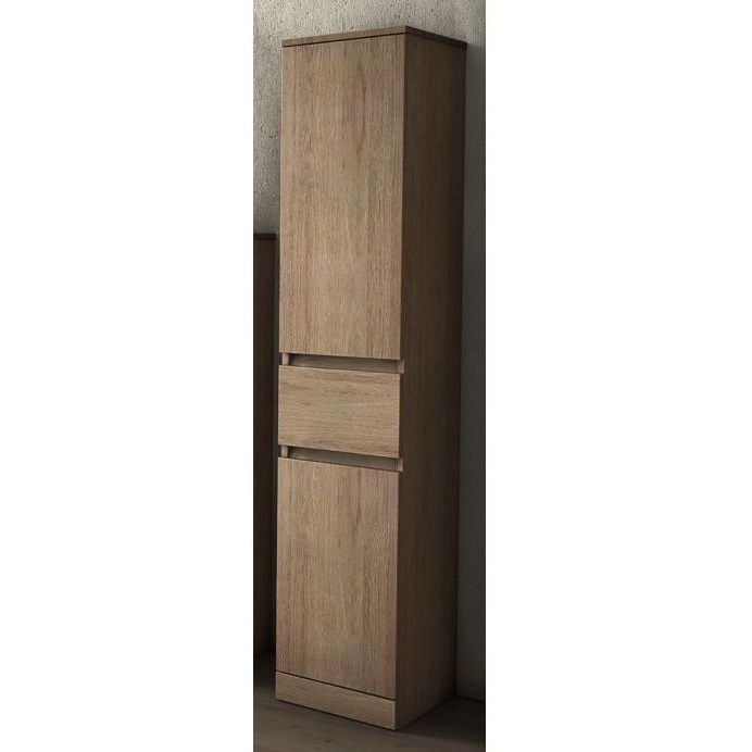 Complemento Arredobagno colonna per bagno singola alta bianco lucido o tabacco da 30x156hx33,5 cm CMP029