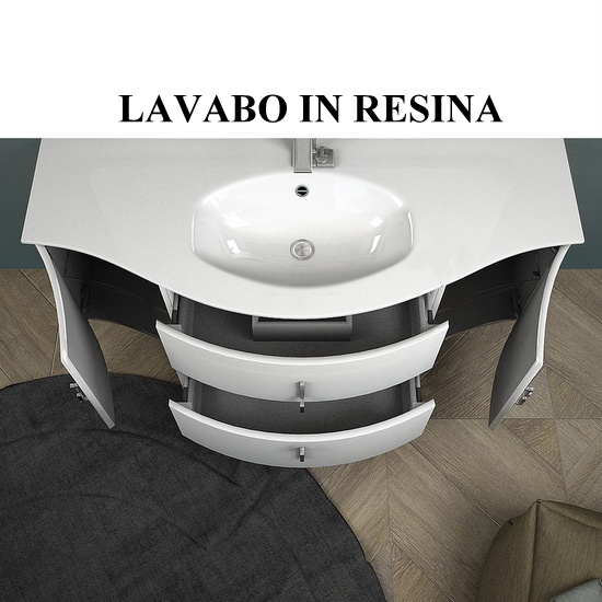 Stiven 138cm suspended modern bathroom furniture cabinet available in 4 colors