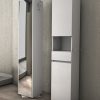 Bathroom furniture white swivel column with mirror 33x190hx35 cm CMP033