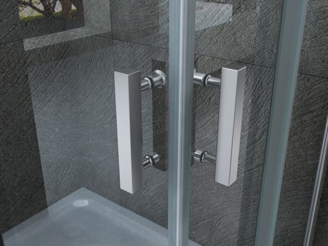 Box doccia doppia apertura libro h195 vetro trasparente 8mm reversibile B35