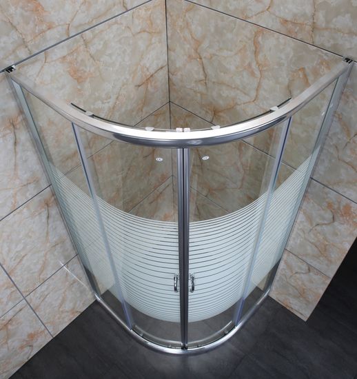 Box doccia semicircolare da 80x80 e 90x90 con vetro serigrafato B25