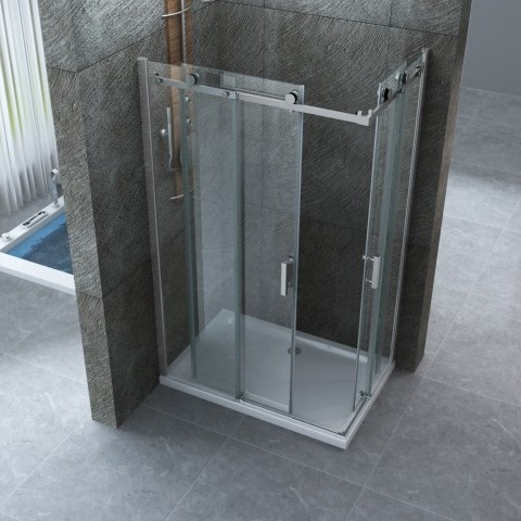 Box Doccia 8mm porte scorrevoli misure 70x90 70x100 70x120 80x120 100x100 H195 B24