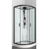 Hydromassage shower enclosure 90x90 cm with Quick Line black profiles CA80